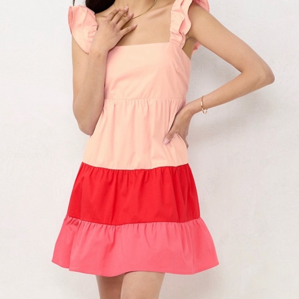 NWOT Pink Tiered Dress
